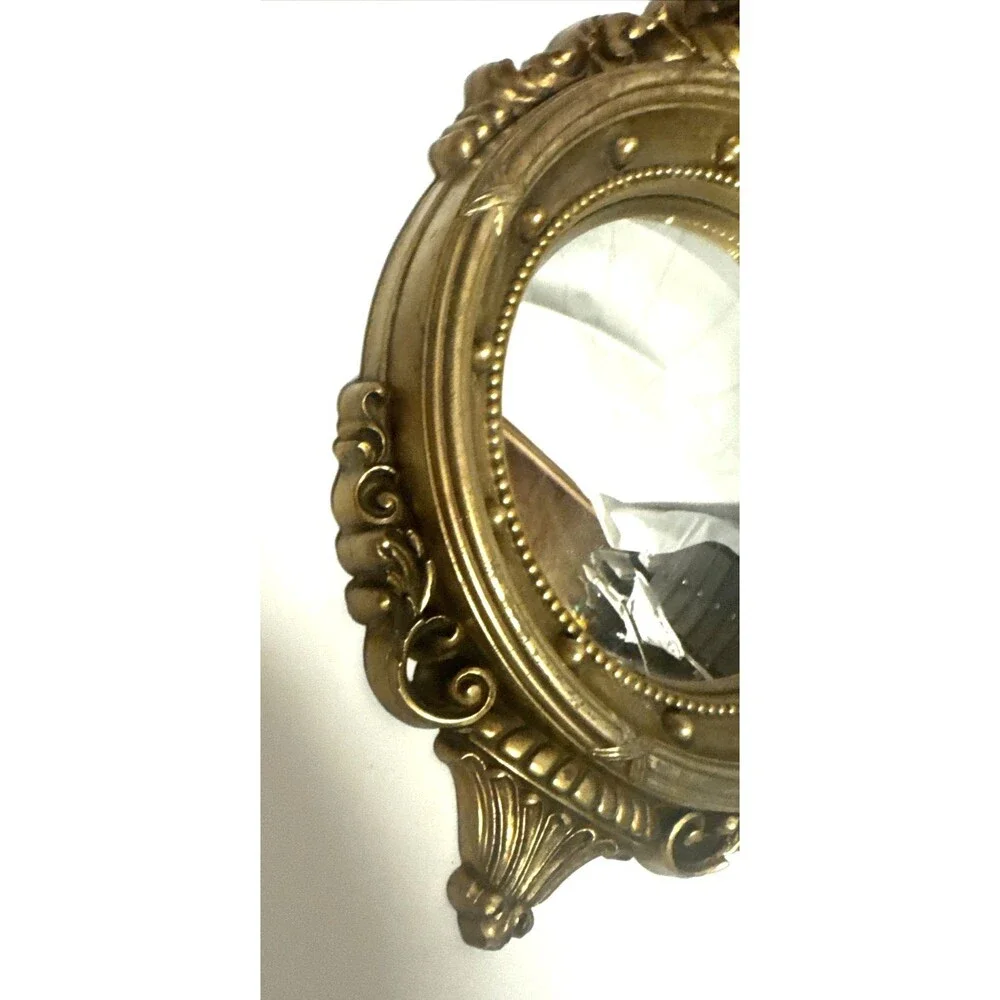 Vintage Large 16.5 X 10 SYROCO 1960 Wall CONVEX Mirror Federal EAGLE 4010 Gold